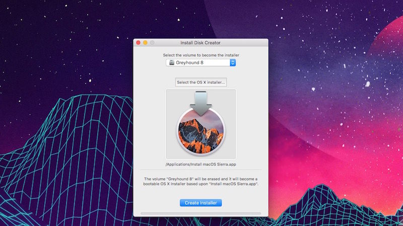 Create a bootable drive mac