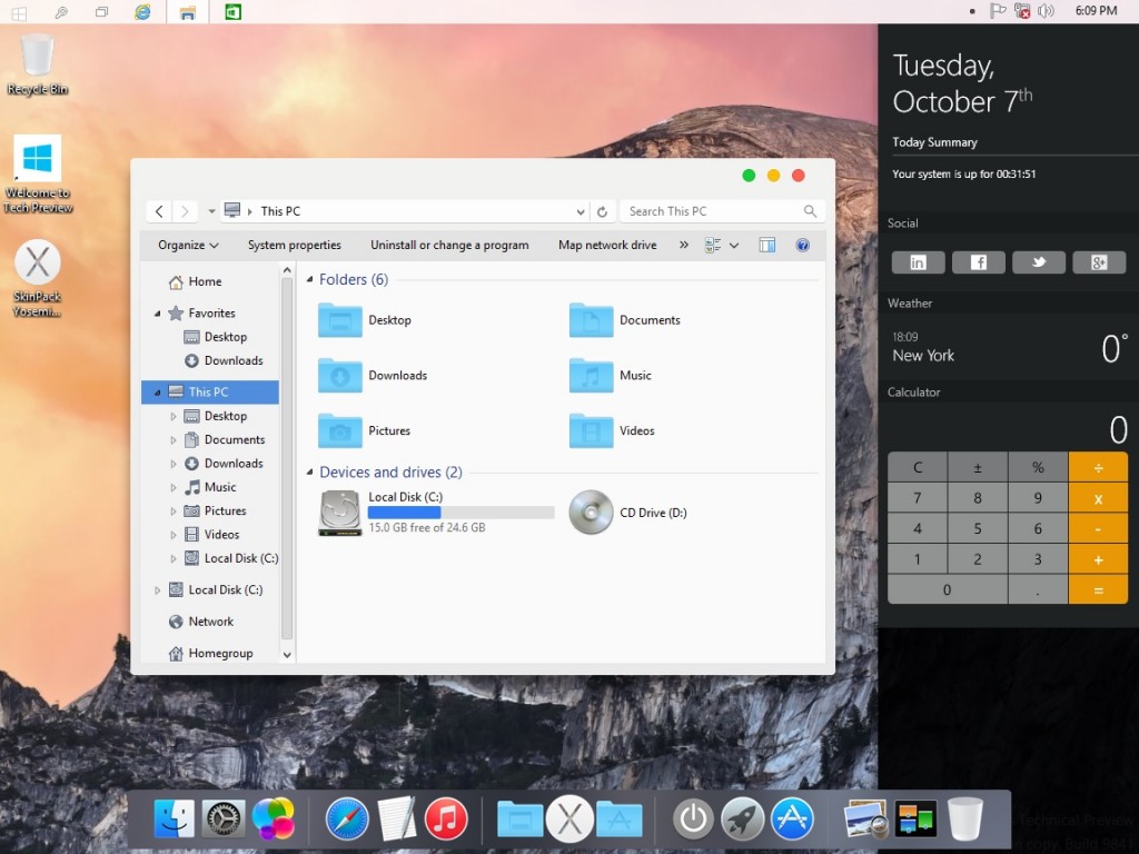 Mac os x theme for windows 8.1